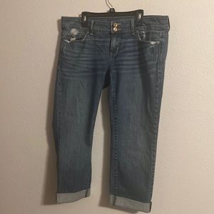 AMERICAN EAGLE Cropped Low Rise Jeans Size 10regular